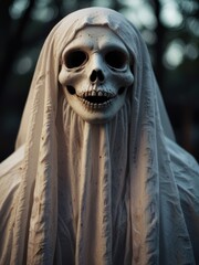 Portrait of a creepy Halloween ghost, Halloween ghost