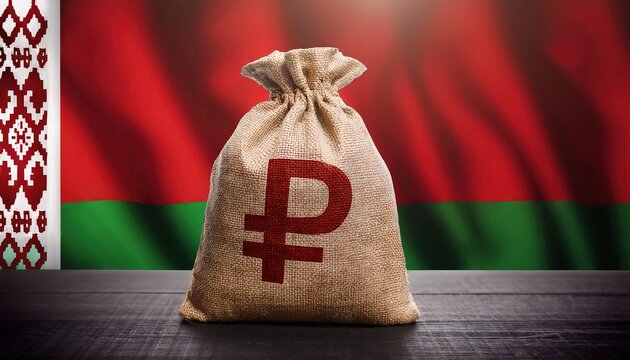 Belarusian Ruble Currency Bag with National Flag