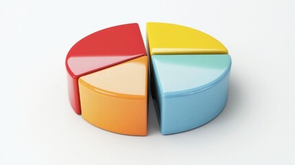Obraz premium 3d pie chart for infographics and data presentation