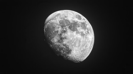 A Breathtaking Panoramic View of the Moon Against the Infinite Cosmic Canvas: Exploring the Wonders of Outer Space and the Mysteries of the Universe