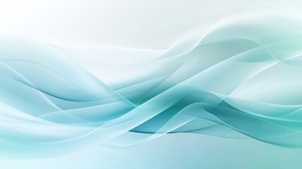 Obraz premium Aqua Flow: Abstract Teal and White Waves. Serene, calming, and elegant background image. Perfect for websites, presentations, or any project needing a touch of sophistication.
