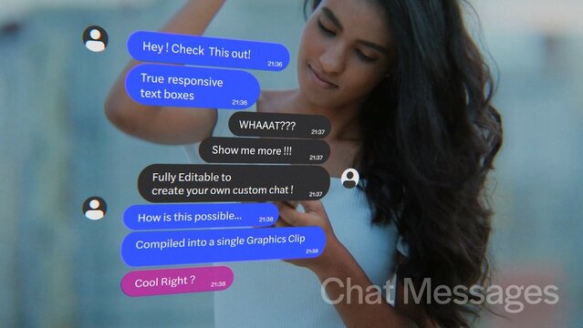 Round Responsive Chat Messages 