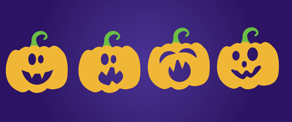 Halloween themed banners and patterns. Halloween theme vector illustration	