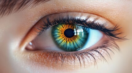 Obraz premium Eye with laser vision correction, detailed view.