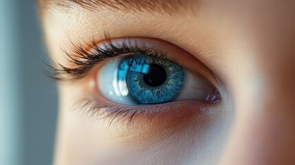 High quality blue eye vision future banner for promoting vision health and eye care