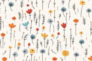 Fototapeta premium Flowers pattern backgrounds wallpaper.