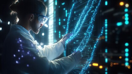 Scientists Analyzing Genetic Data