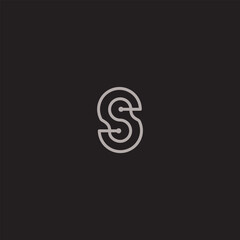 Minimal Innovative Initial NS logo and SN logo. Letter S NS SN creative elegant Monogram. Premium Business S logo icon.