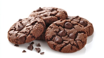 Fototapeta premium Chocolate cookie isolated on a white background