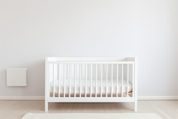 Baby bed furniture white crib.