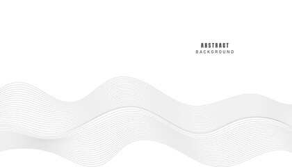 Abstract wave element for design. Digital frequency track equalizer. Stylized line art background. Vector illustration. Wave with lines created using blend tool. Curved wavy line, smooth stripe.