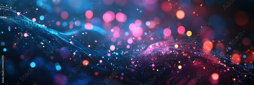 Poster digital background perfect for tech processes, neural networks, artificial intelligence, data transf