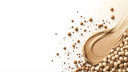 Miso paste with soybeans ingredient element detailed