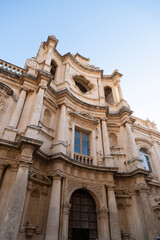 Noto Cathedral Exquisite Facade Showcased in Close-Up