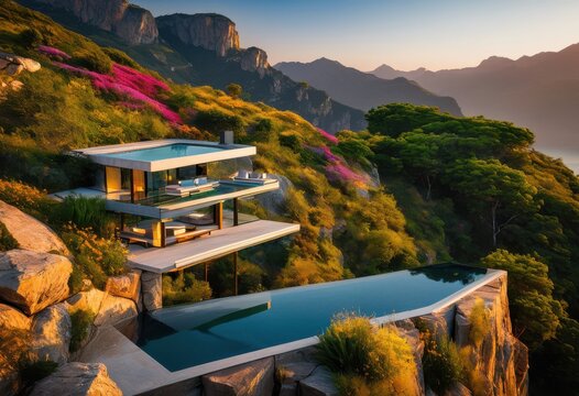 breathtaking scenic landscapes featuring luxurious accommodations set stunning natural backdrops ultimate relaxation, luxury, resort, vacation, villa, view