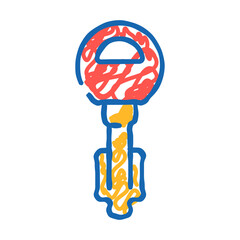tibble key doodle icon sketch vector. tibble key sign. isolated symbol illustration