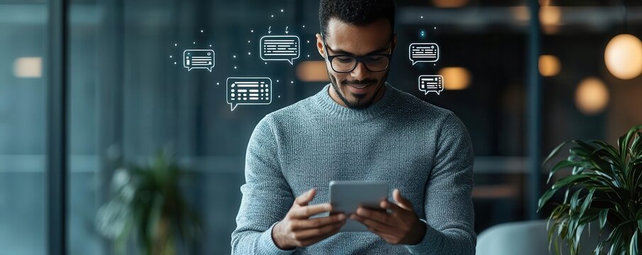 Young entrepreneurs developing a chatbot service for small businesses to automate customer service, young entrepreneurs, AI technology