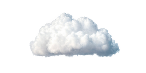 Cloud isolated on transparent background, PNG cut-out