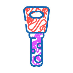 dimple key doodle icon sketch vector. dimple key sign. isolated symbol illustration