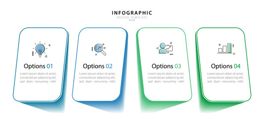 Infographic template 4 Step timeline journey isolated background, Data visualization flat simple design. presentation graph. Business timeline creator 4 options, vector illustration.