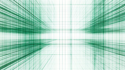  A minimalist grid of green lines with varying thicknesses. 