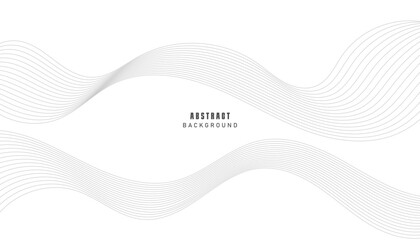 Abstract wave element for design. Digital frequency track equalizer. Stylized line art background. Vector illustration. Wave with lines created using blend tool. Curved wavy line, smooth stripe.