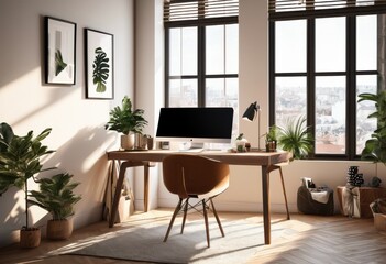 chic functional workspace essentials your home office setup trendy accessories decorative elements, design, furniture, ergonomic, lighting, organization