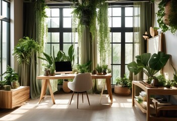nature inspired workspace design enhanced remote productivity organic elements calming colors, accessories, atmosphere, arrangement, balance, beauty, biofilia