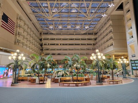 Interior of Orlando International Airport - Orlando, Florida, USA