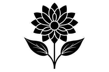 flower set silhouette icon with Transparent Background Clipart