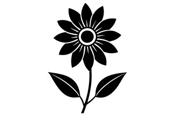 flower set silhouette icon with Transparent Background Clipart