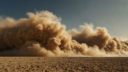 A strong desert wind creates a slow-motion sandstorm.