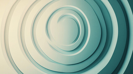 Obraz premium A minimalist design of concentric circles in soft shades. 