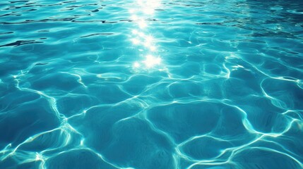 Obraz premium Sparkling blue water surface. Perfect for backgrounds or adding a refreshing touch to your designs.