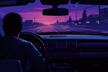 Driving vehicle street adult.