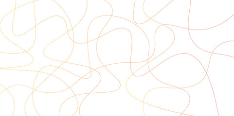 Random pattern colorful line stroke on a transparent background. Chaotic random lines abstract geometric pattern vector background. Decorative golden pattern with tangled curved lines.	