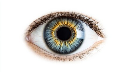 Human eye showing iris and pupil close up