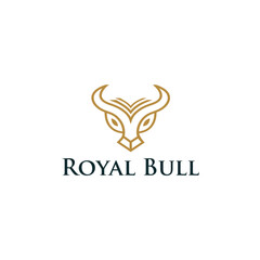 Royal Bull Logo Vector Minimalist Animals