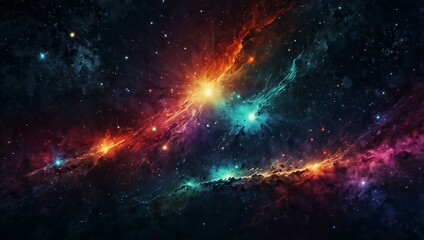 Abstract space-themed background.