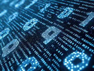 Abstract blue digital  signs background