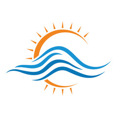 sun and sea icons ABSTRACK VECTOR
