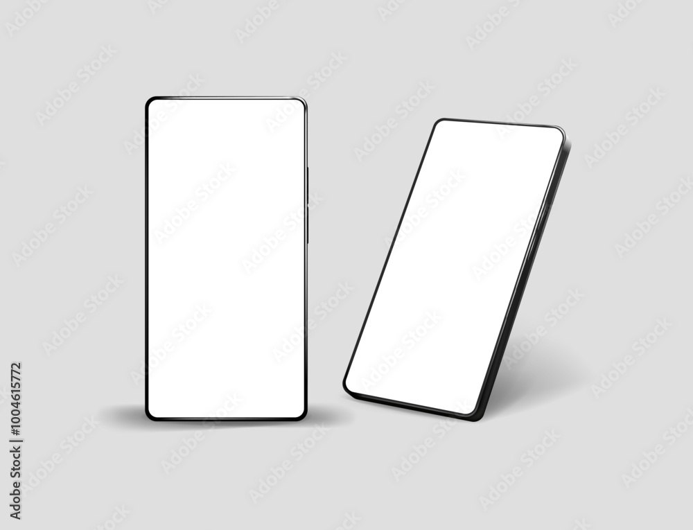 Wall mural smartphone ui app. phone screens for shop application. mobile interface with account login and shopp