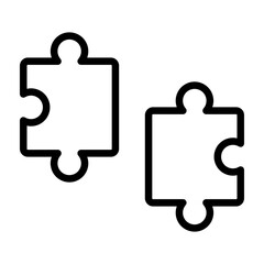 Obraz premium Puzzle Vector Line Icon Design