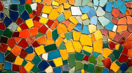 colorful mosaic tile texture with colorful geometric shapes decorative background.generative ai