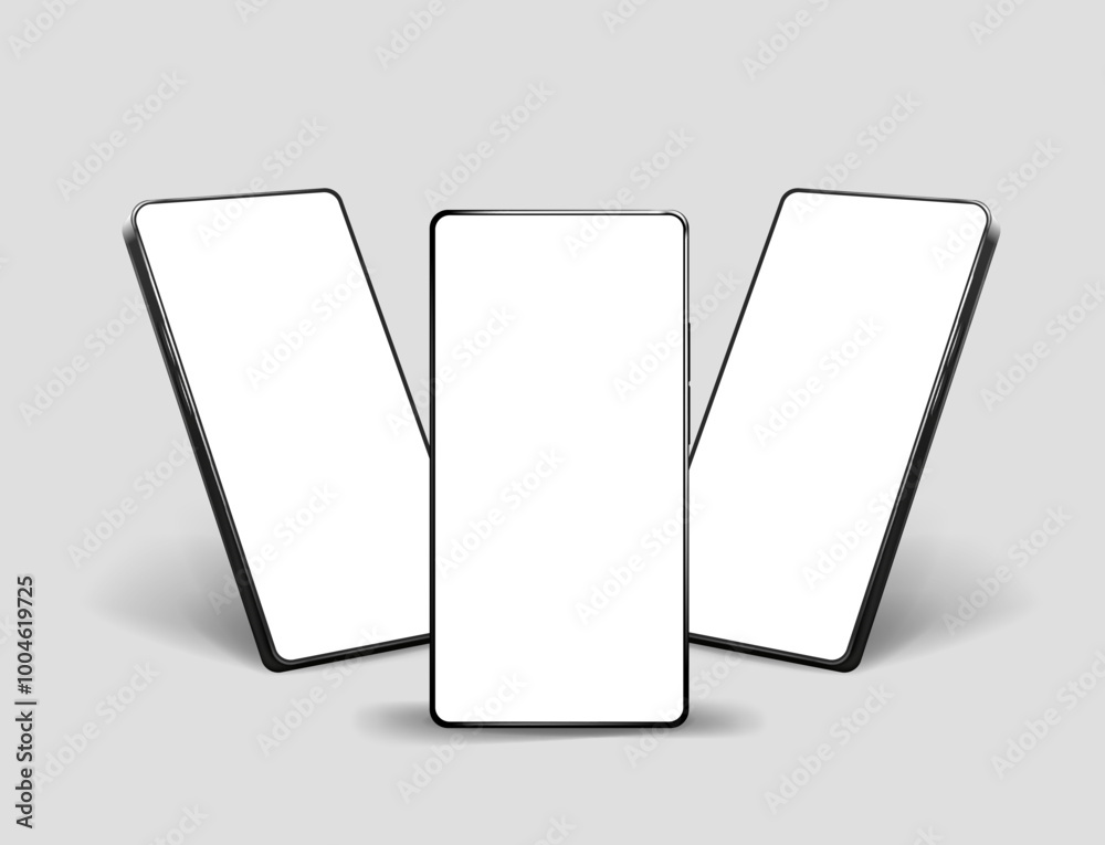 Wall mural smartphone ui app. phone screens for shop application. mobile interface with account login and shopp