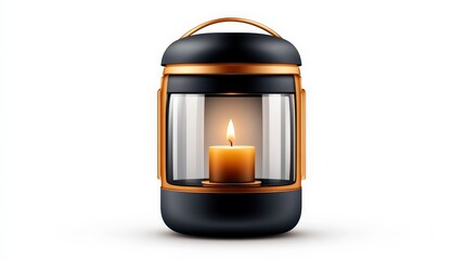 Modern Lantern with Candle: A sleek and contemporary design, this black and copper lantern features a single flickering candle, creating a warm and inviting ambiance.