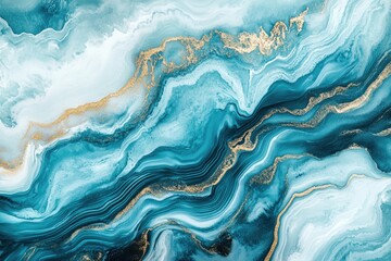 Obraz premium Abstract blue and gold marble. Perfect for backgrounds, social media, or design projects.