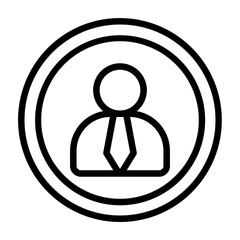 Avatar Vector Line Icon Design