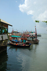 Obraz premium fishing boats on the shore, Pattaya Thailand
