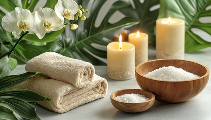 Aromatherapy Candles, Bath Salts, Fresh Greenery, and Flowers for Ultimate Wellness and Relaxation